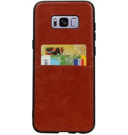 Bagcover 2 Kort til Galaxy S8 Plus Brown