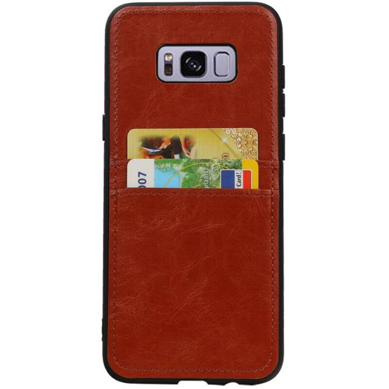 Cover posteriore 2 carte per Galaxy S8 Plus Brown