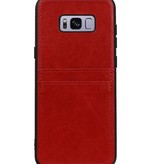 Back Cover 2 Pasjes voor Galaxy S8 Plus Rood