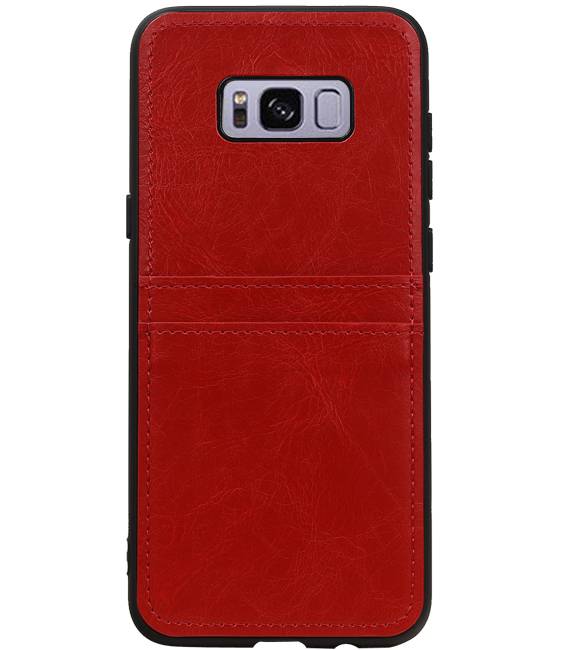 Back Cover 2 Pasjes voor Galaxy S8 Plus Rood
