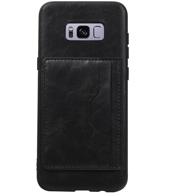 Staand Back Cover 2 Pasjes voor Galaxy S8 Plus Zwart