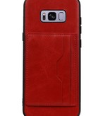 Portrait Rückseite 2 Karten für Galaxy S8 Plus Rot