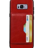 Staand Back Cover 2 Pasjes voor Galaxy S8 Plus Rood