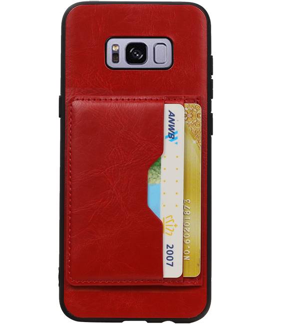 Staand Back Cover 2 Pasjes voor Galaxy S8 Plus Rood