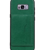 Portrait Back Cover 2 Cards for Galaxy S8 Plus Green