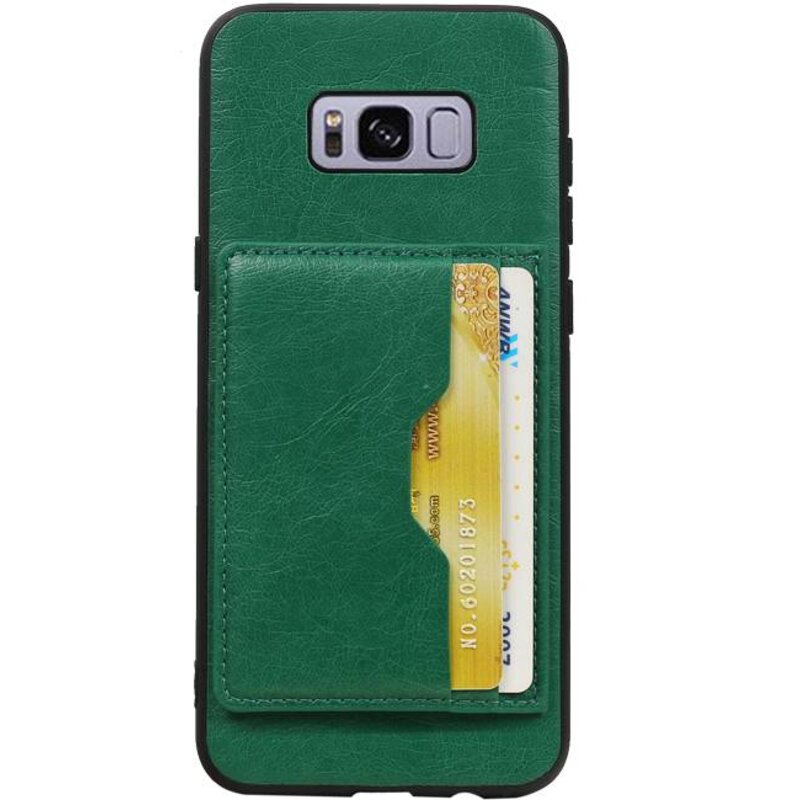 Portræt bagcover 2 kort til Galaxy S8 Plus Green