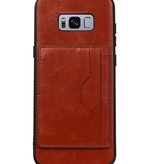 Portrait Back Cover 2 Cards for Galaxy S8 Plus Brown