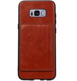 Portrait Back Cover 2 Cards for Galaxy S8 Plus Brown
