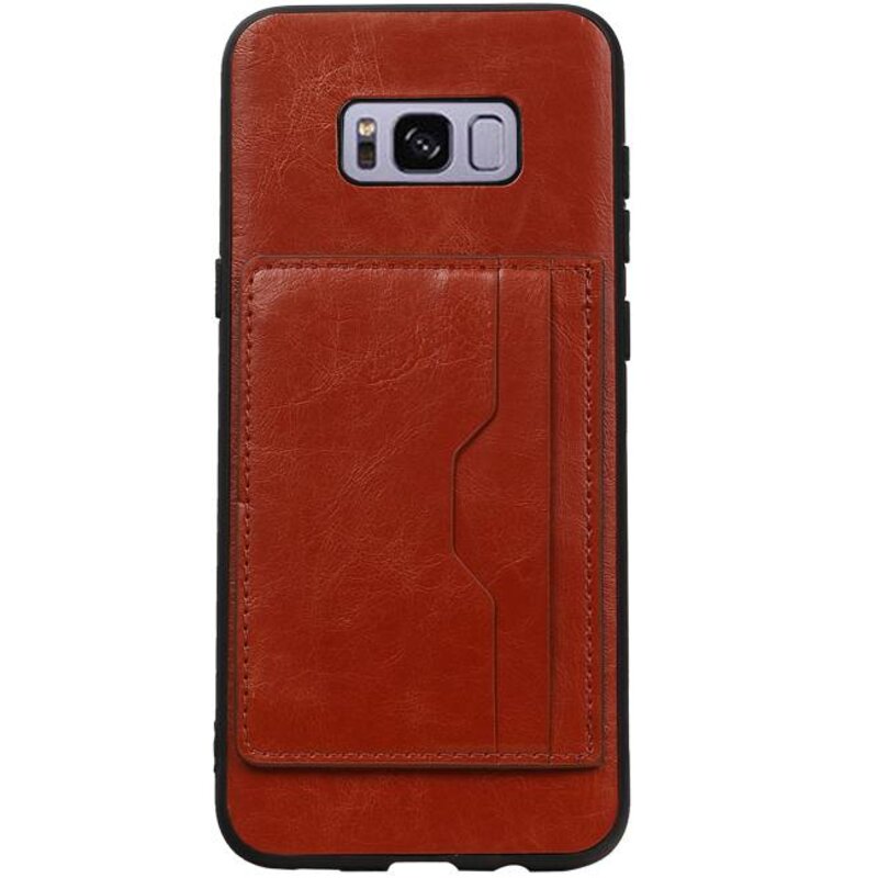 Portrait Back Cover 2 Cards for Galaxy S8 Plus Brown