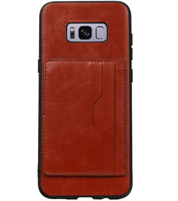 Portrait Back Cover 2 Cards for Galaxy S8 Plus Brown