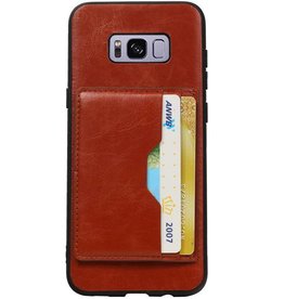 Portrait Back Cover 2 Cards for Galaxy S8 Plus Brown