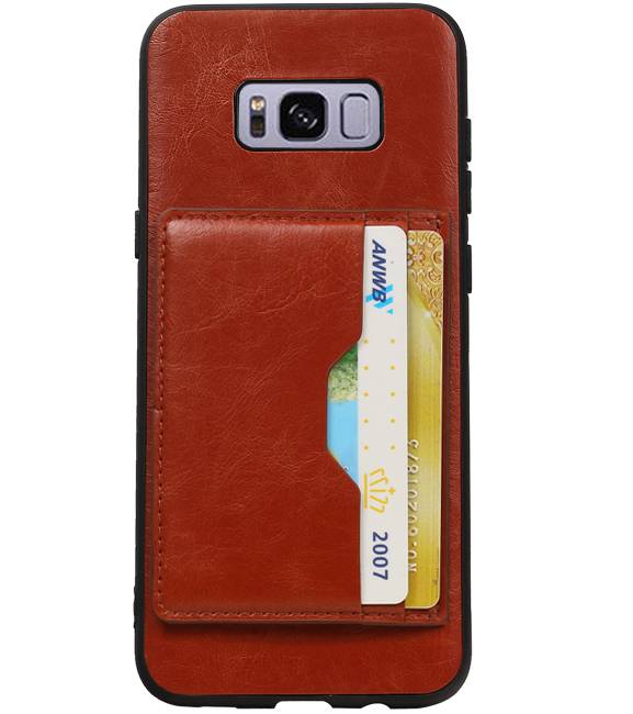 Staand Back Cover 2 Pasjes voor Galaxy S8 Plus Bruin