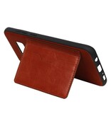 Portrait Back Cover 2 Cards for Galaxy S8 Plus Brown
