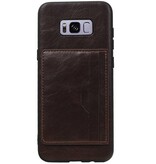 Portrait Back Cover 2 Carte per Galaxy S8 Plus Mocca