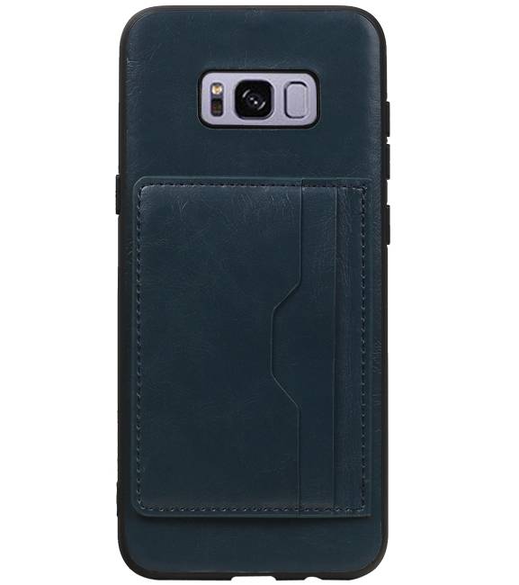 Staand Back Cover 2 Pasjes voor Galaxy S8 Plus Navy