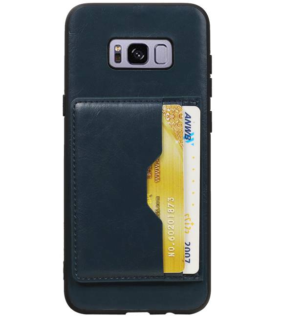 Staand Back Cover 2 Pasjes voor Galaxy S8 Plus Navy