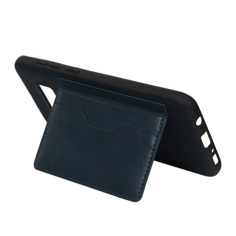 Staand Back Cover 2 Pasjes voor Galaxy S8 Plus Navy