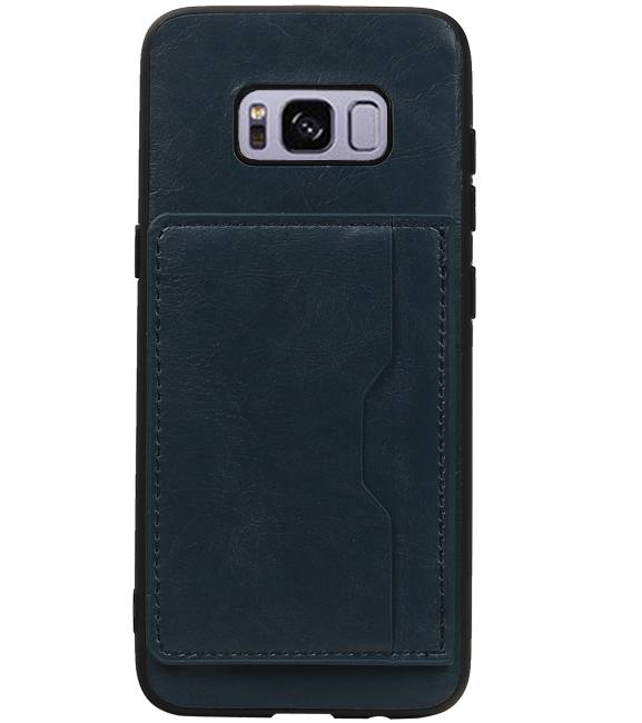 Portræt Bag Cover 1 Kort til Galaxy S8 Navy