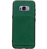Portrait Back Cover 1 Cards for Galaxy S8 Green