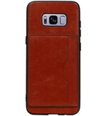Portrait Back Cover 1 Cards for Galaxy S8 Brown