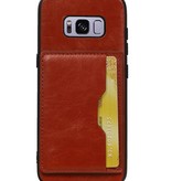 Portrait Back Cover 1 Cards for Galaxy S8 Brown
