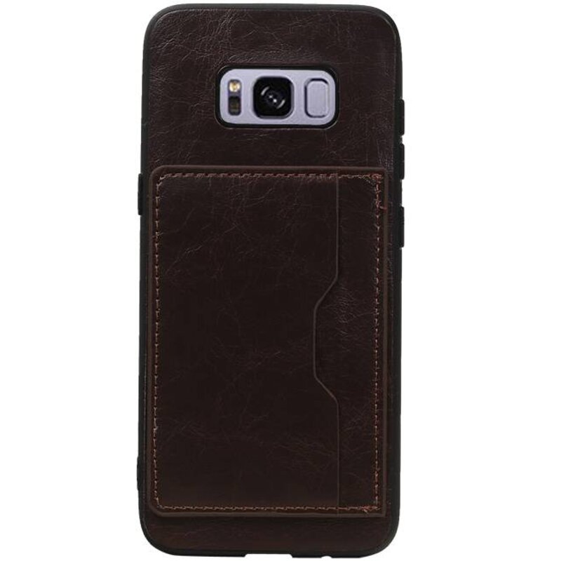 Standing Back Cover 1 Cards for Galaxy S8 Mocca