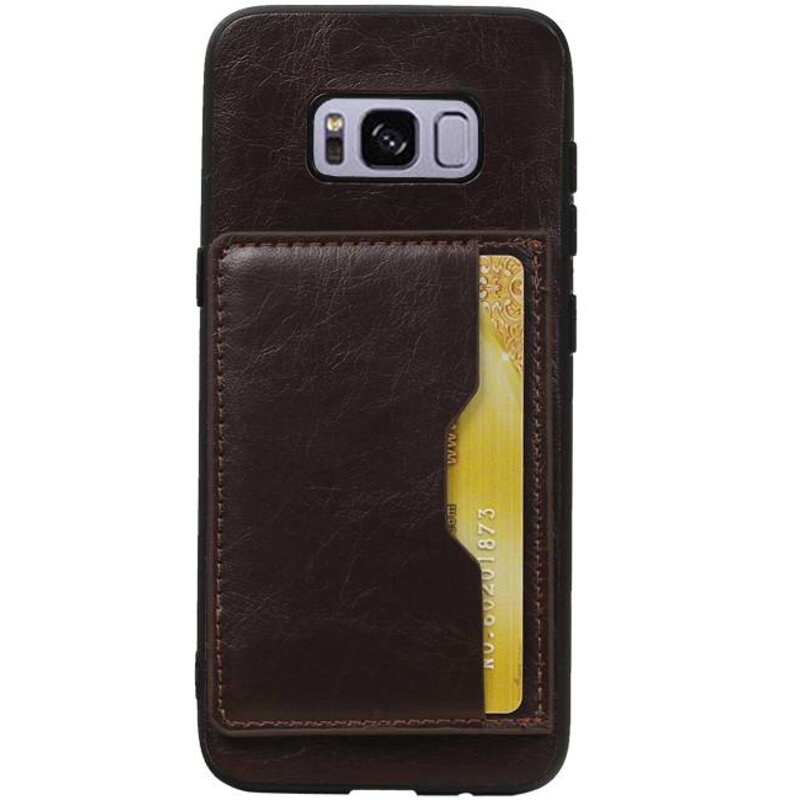 Standing Back Cover 1 Cards for Galaxy S8 Mocca
