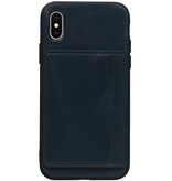 Stående bagdæksel 1 Passer til iPhone X Navy