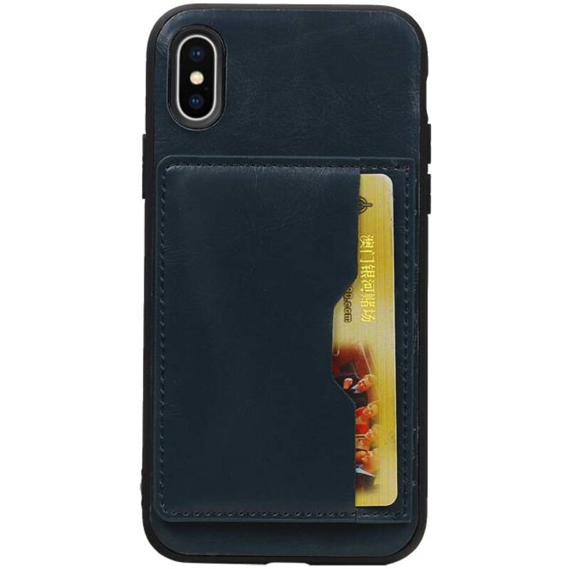 Stående bagdæksel 1 Passer til iPhone X Navy