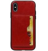 Copertura posteriore in piedi 1 Passa per iPhone X Rosso