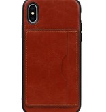 Portrait Back Cover 1 Cards for iPhone X Brown