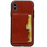 Portrait Zurück Cover 1 Karten für iPhone X Braun