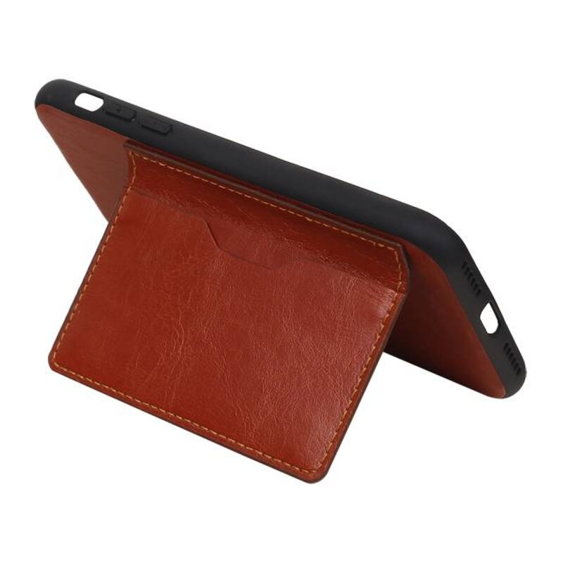 Portrait Zurück Cover 1 Karten für iPhone X Braun