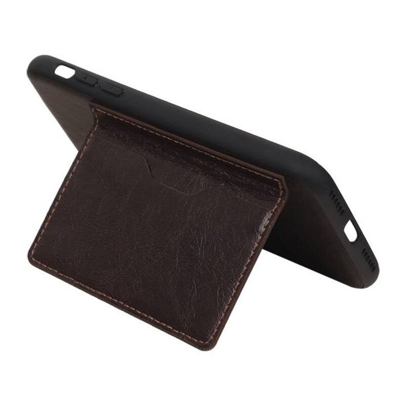 Stehender Rückendeckel 1 Pässe für iPhone X Mocca