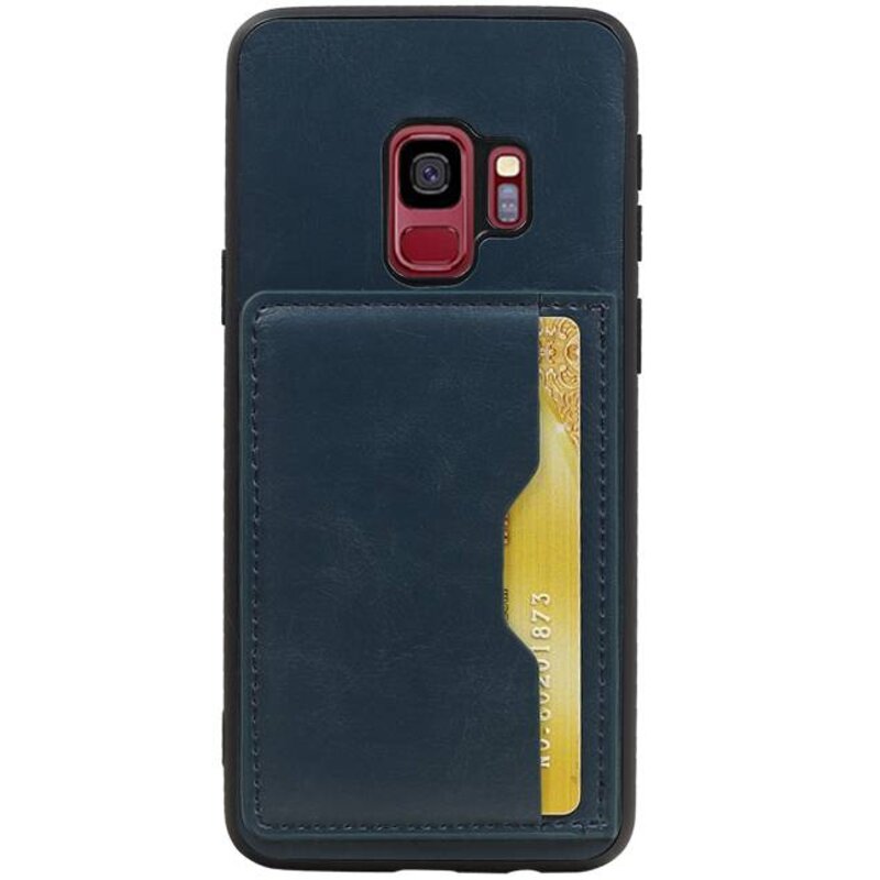 Portræt Bag Cover 1 Kort til Galaxy S9 Navy