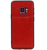 Staand Back Cover 1 Pasjes voor Galaxy S9 Rood
