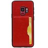Staand Back Cover 1 Pasjes voor Galaxy S9 Rood