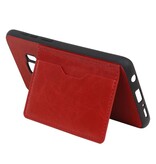Portræt Bag Cover 1 Kort til Galaxy S9 Red