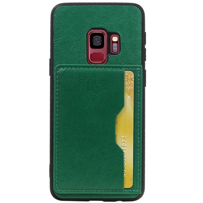 Portrait Back Cover 1 Cartes pour Galaxy S9 Green