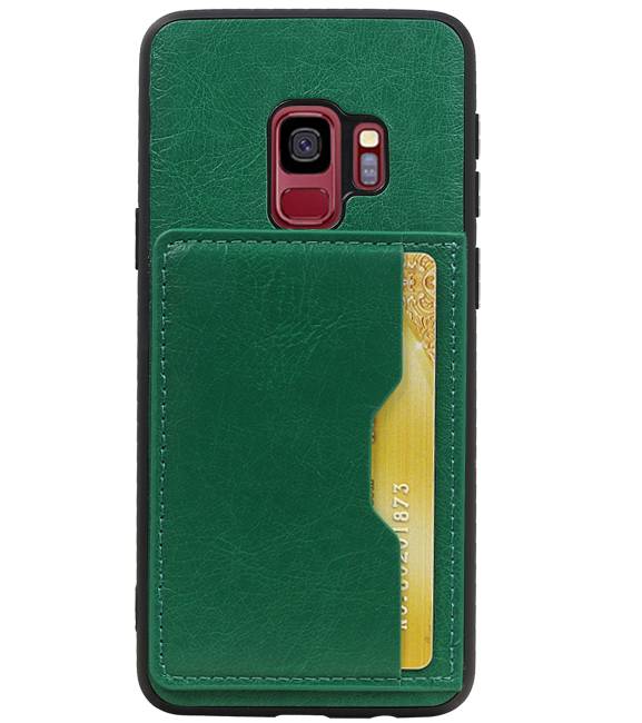 Portrait Back Cover 1 Cards for Galaxy S9 Green