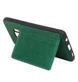 Staand Back Cover 1 Pasjes voor Galaxy S9 Groen