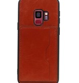 Portrait Back Cover 1 Cards for Galaxy S9 Brown