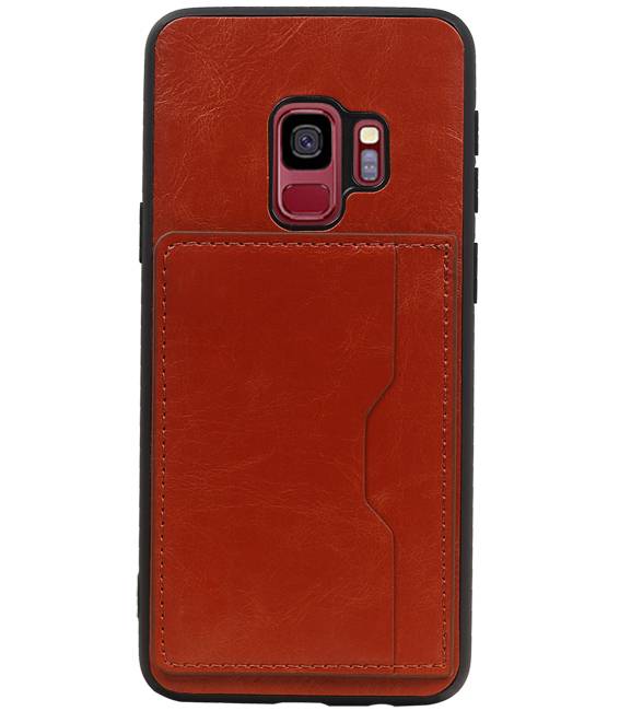 Portrait Back Cover 1 Cards for Galaxy S9 Brown