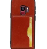 Portrait Back Cover 1 Cards for Galaxy S9 Brown