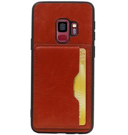 Portrait Rückseite 1 Karten für Galaxy S9 Brown