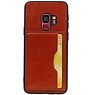 Portrait Rückseite 1 Karten für Galaxy S9 Brown