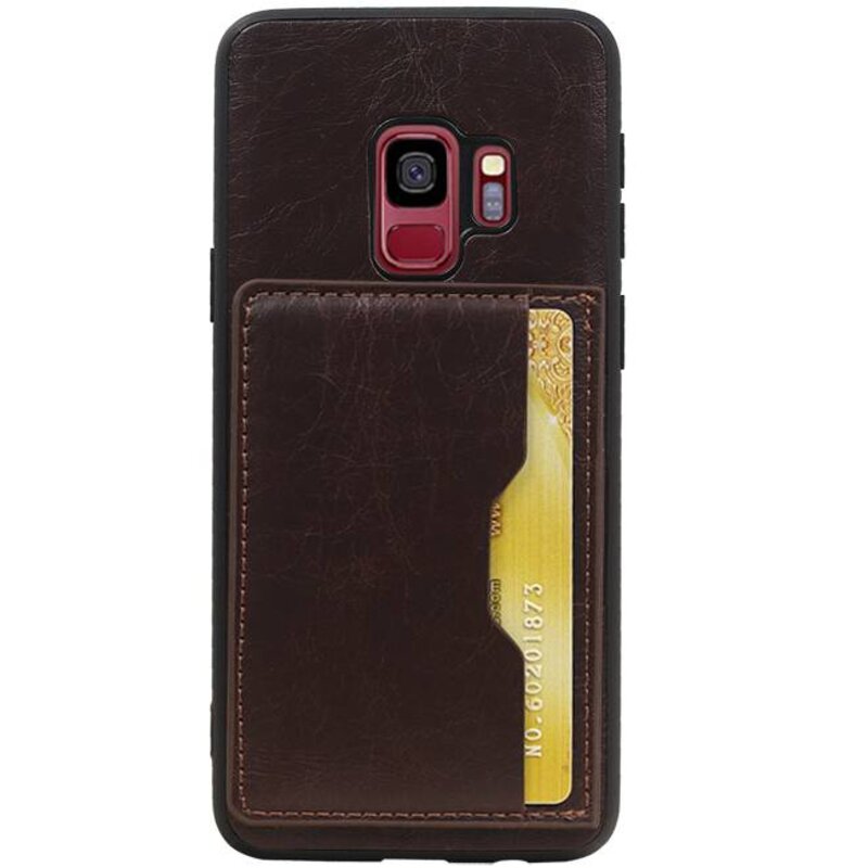 Standing Back Cover 1 Cards for Galaxy S9 Mocca