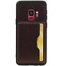Staand Back Cover 1 Pasjes voor Galaxy S9 Mocca