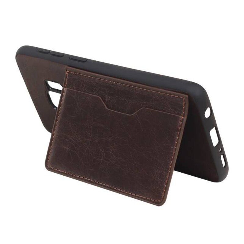 Standing Back Cover 1 Cards for Galaxy S9 Mocca