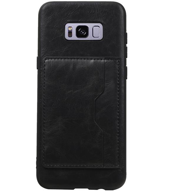 Staand Back Cover 1 Pasjes voor Galaxy S8 Plus Zwart